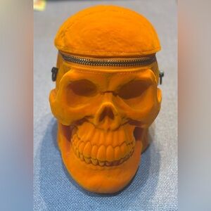 Killstar Gravedigger Orange Skull Crossbody Bag